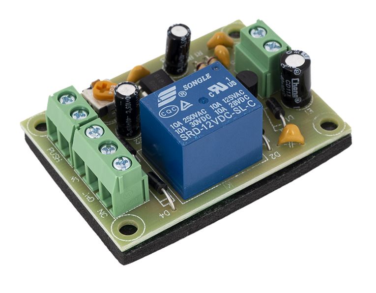 Rels idztmodul, 12V DC, 0-30mp, PCB-505